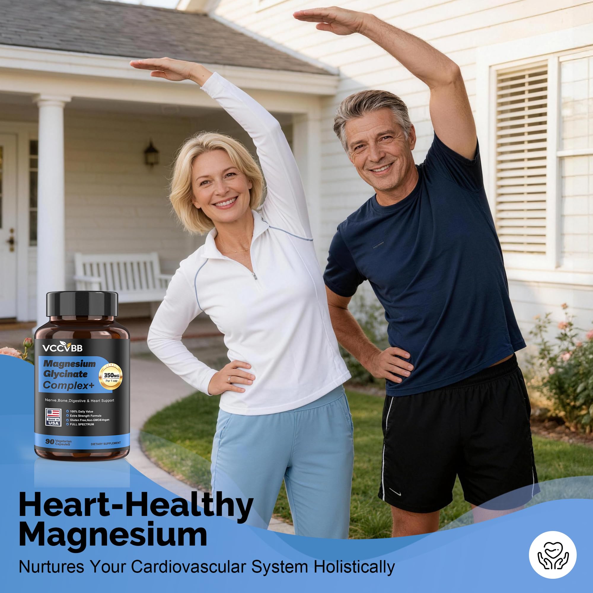 12-in-1 Magnesium Complex, 350mg Magnesium Glycinate, 90 Capsules — Amazon image 4