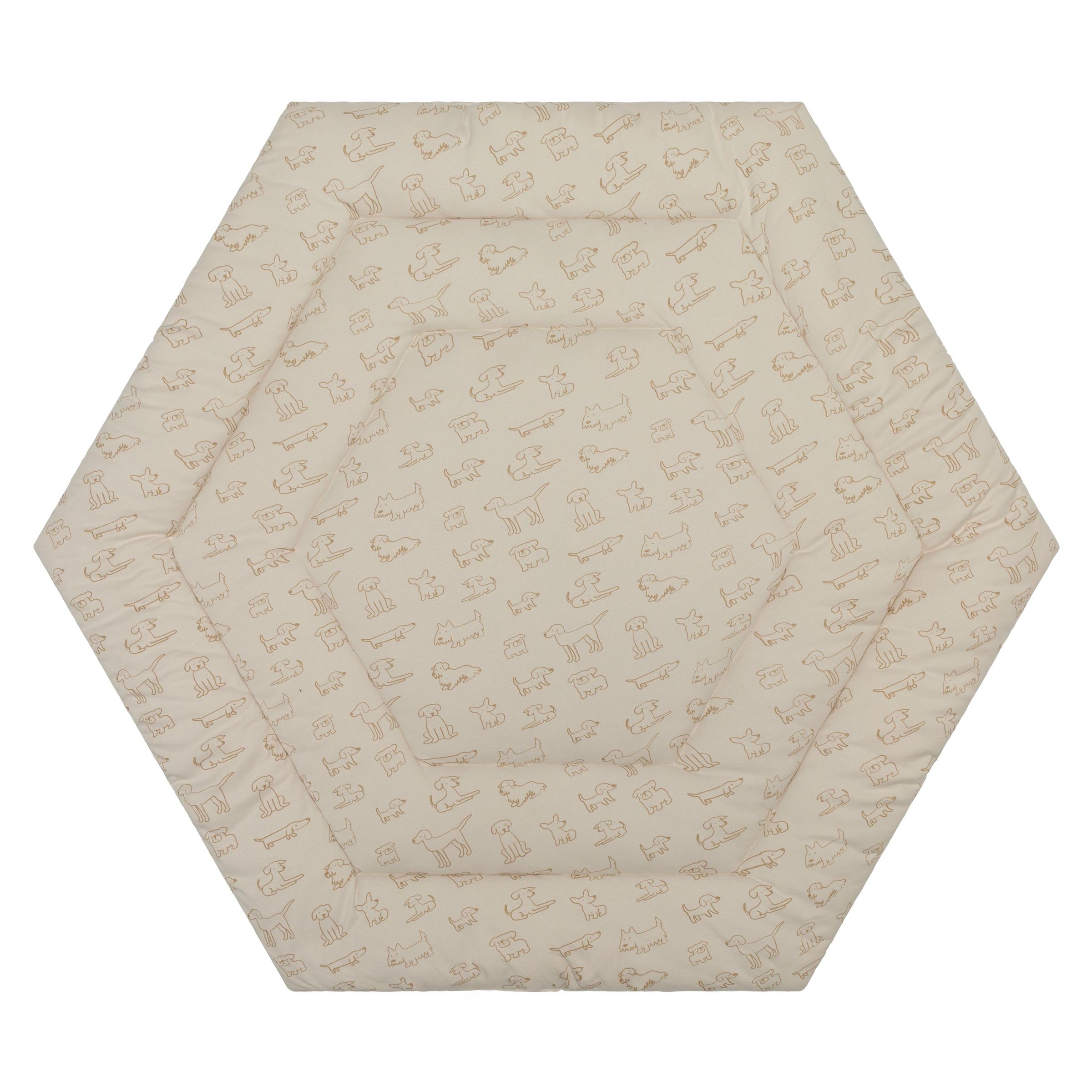 Fillikid Einlage Laufstall 6-eckig Exklusiv | Krabbeldecke Laufgitter 124 cm | Schutzeinlage Laufgitter weich gepolstert | Spieldecke waschbar | Laufgittereinlage