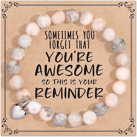jewelrycard Sometimes You Forget Your Awesome Bracelets for Women, Birthday Christmas Gifts for Women Stocking Stuffers for Teen Girl Gifts Trendy Stuff, Inspirational Jewelry for Women Girls