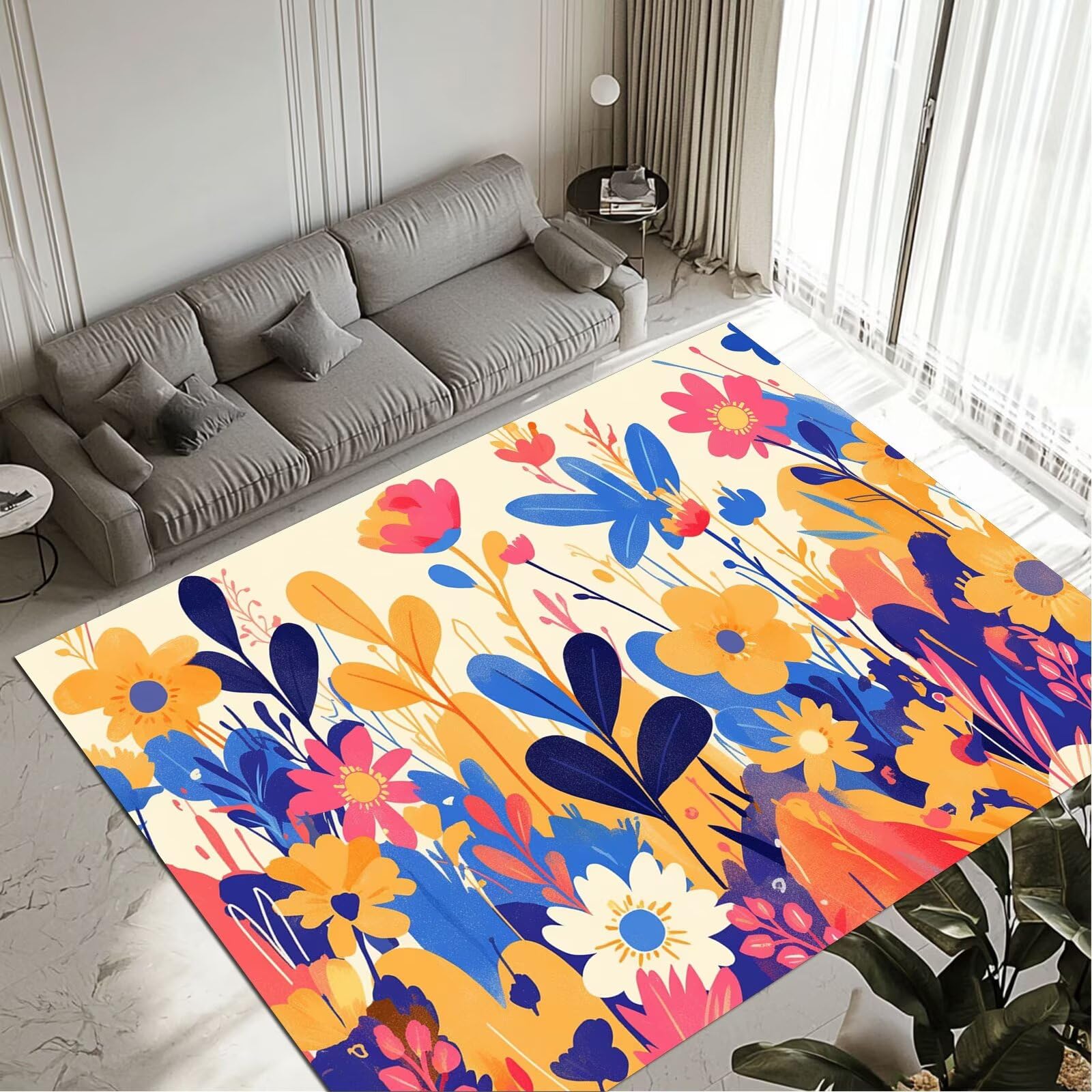 Tapis lavable et imperméable 70x140cm antidérapant pour entrée et cuisine