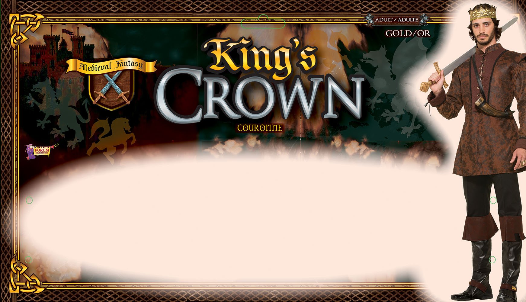 Forum Men's Medieval, As Shown, One Size