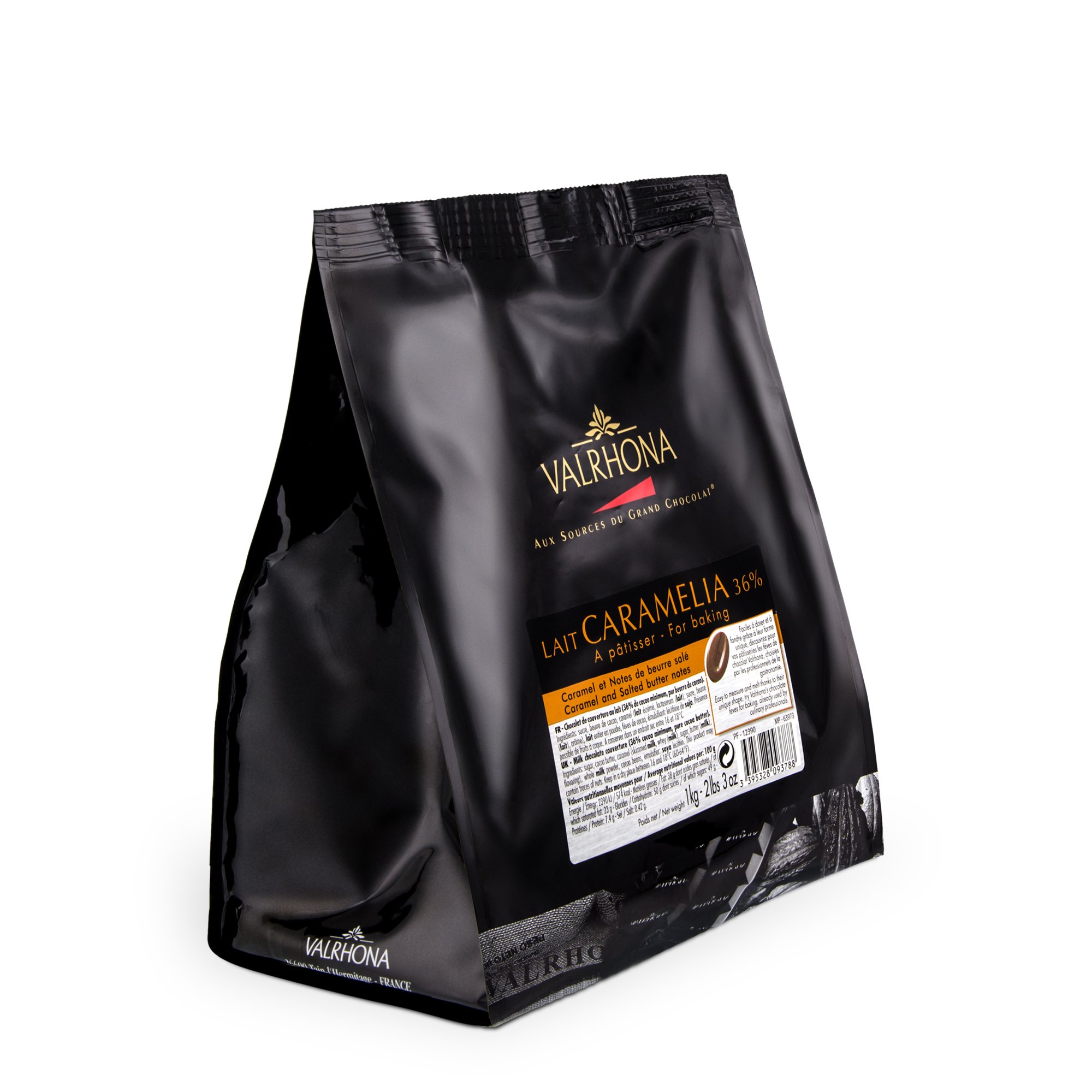 VALRHONA - Sack 1 kg Caramélia 36% - Milchschokolade - Sack Bohnen - 1kg