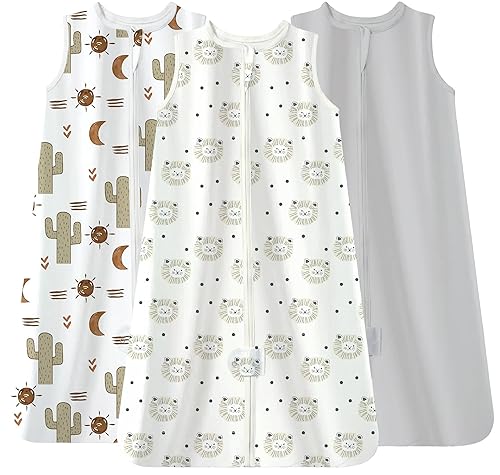 Miniatura 23 de TotAha - Saco de dormir ligero, 3 unidades, transpirable, manta suave para bebés de 6 a 12 meses, con cierre de 2 vías, saco de dormir con TOG de 0.5