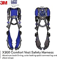 Vista 2 de 3M 1113001 DBI-SALA ExoFit X300 - Arnés de seguridad con chaleco cómodo, protección contra caídas, OSHA, ANSI, industria general, anillo en D