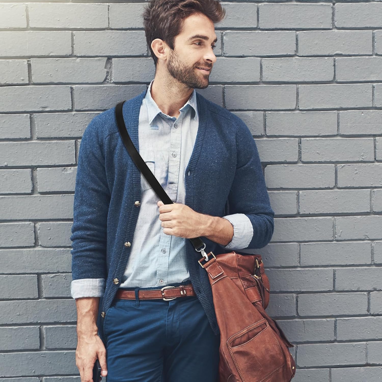 1 Inch Wide Purse Straps Replacement Crossbody, Nylon Shoulder Strap Universal Adjustable Strap with Silver Clips for Briefcase, Handbags, Laptop, Luggage Bag, Camera Bag - Image 6