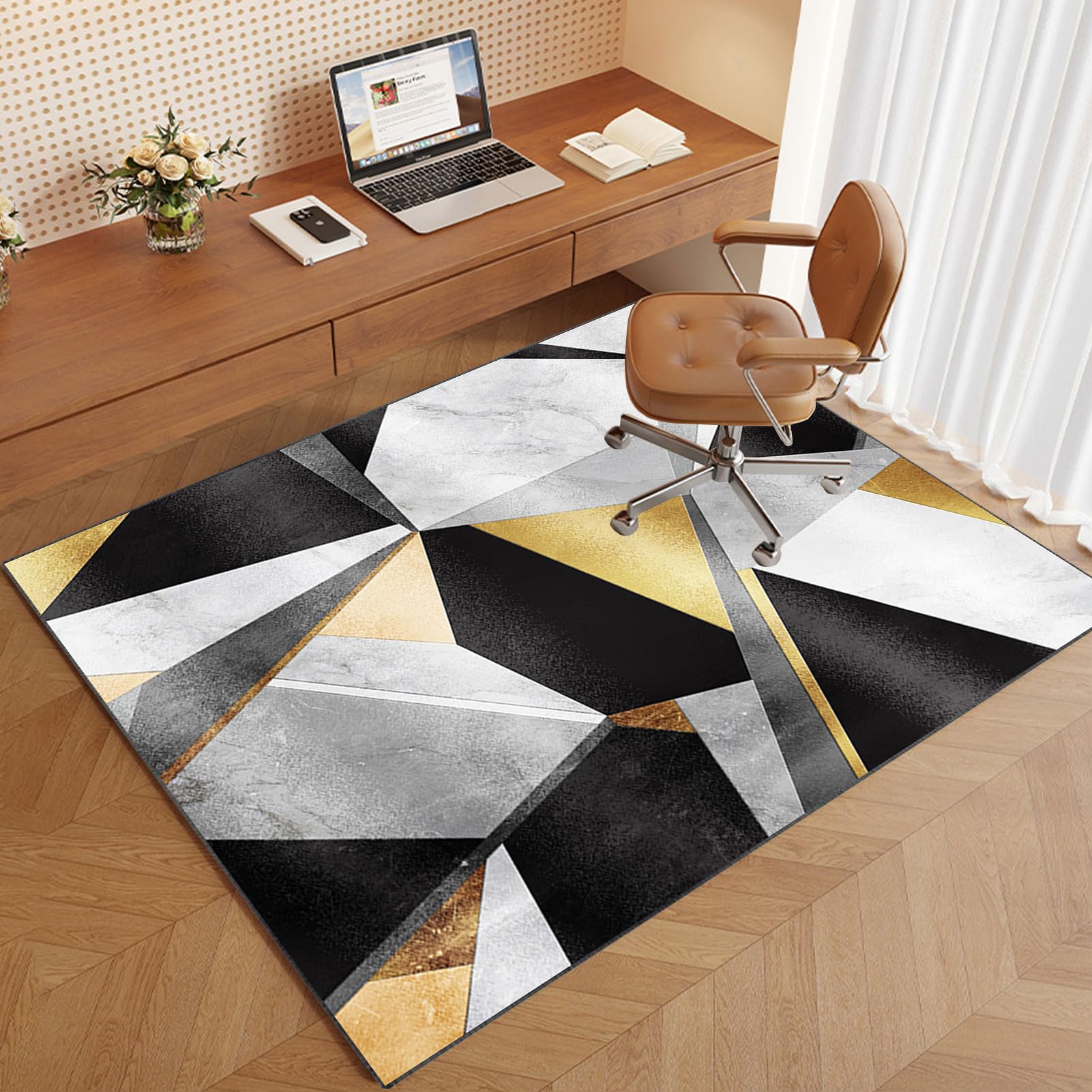 VETCS Gaming Stuhl Unterlage, Bürostuhl Unterlage, Bodenschutz Matte für Bürostuhl, Schreibtischstuhl Unterlage für zu Hause, Bodenschutzmatte für Hartböden, Gaming Teppich für Parkett 100 x 140 cm