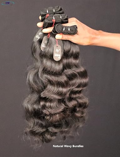 Miniatura 8 de 3 paquetes de 14 "16" 18" ondulado 100% natural indio virgen templo sin procesar y no tratado con ningún tipo de productos químicos. Paquetes de