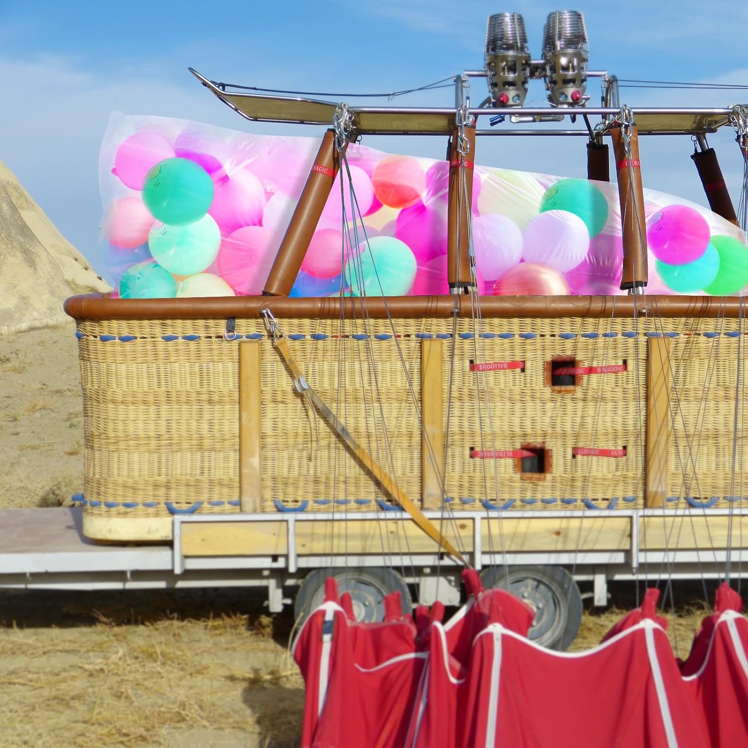 4 Pcs Balloon Bags for Transport with Ties, Large Plastic Balloon Storage Bag 98x59 inches(2pcs) 47x59 inches(2pcs), Giant Clear Carrying Storage Bags for Wedding Birthday Party Supplies - Image 5