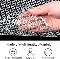 Vista 4 de AggAuto - Malla universal de 40 x 13 pulgadas para parachoques de auto, para parrilla de auto, de aleación de aluminio, con agujeros de panal de 6