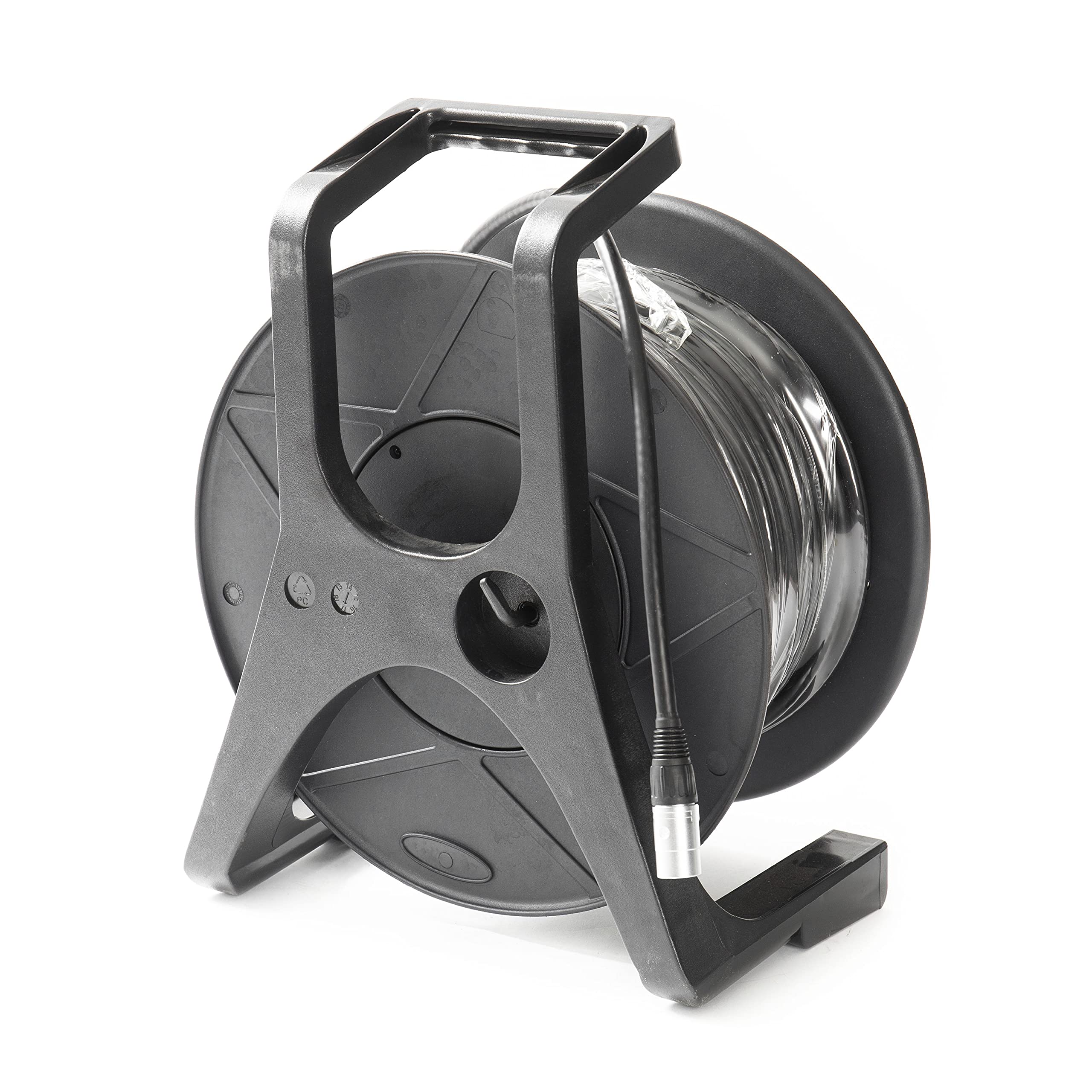 MUSIC STORE CAT5 Kabeltrommel 50m, Neutrik RJ45, Hochwertiges flexibles Kabel, Bruchfestes PVC, Feststellmechanismus, Doppelt geschirmt, Ideal für Mischpult und Stagebox