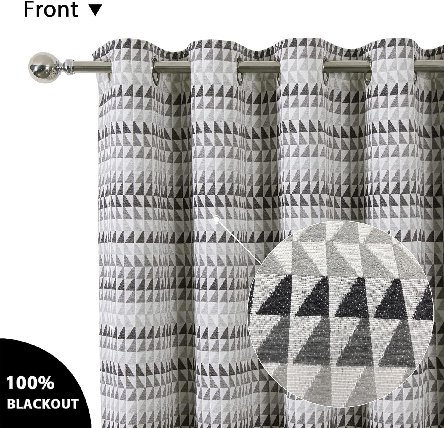 One-Day Sale: Up to 80% Off always4u 100% Blackout Curtains for Bedroom Light Blocking Thermal Insulated Window Curtains 84 Inch Length Kids Curtains with Triangle Geometric Pattern 2 Panels Grey 🛒 Crazy Deals always4u 100% Blackout Curtains for Bedroom Light Blocking Thermal Insulated Window Curtains 84 Inch Length Kids Curtains with Triangle Geometric Pattern 2 Panels Grey