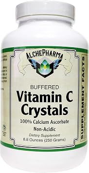BUFFERED C Crystals 100% Pure Calcium ASCORBATE Non- Acidic