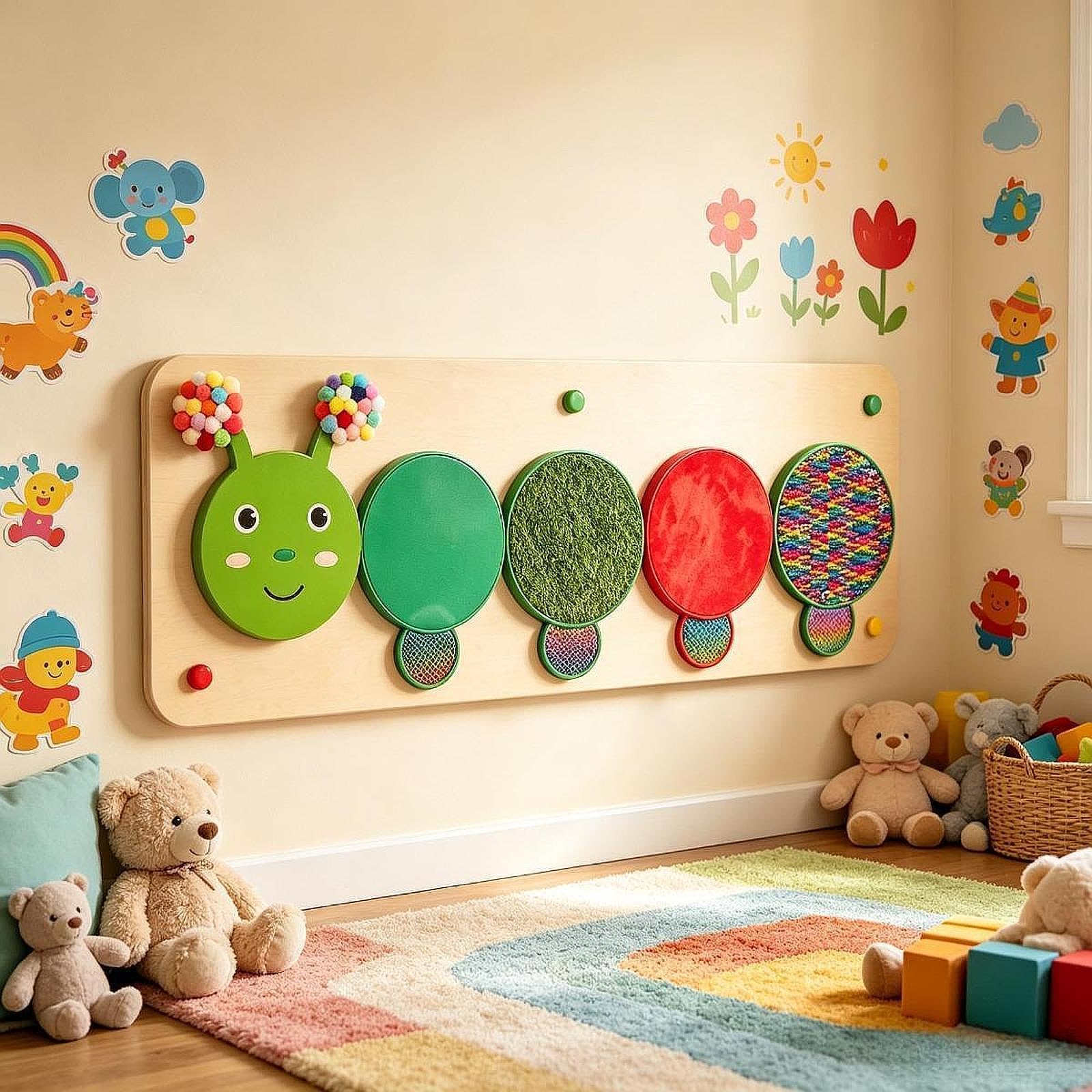 Pannello Sensoriale per attività in Classe per Bambini, Giocattoli Educativi