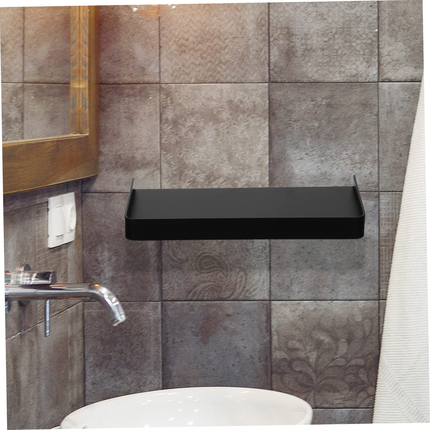 Mensola Adesiva da Muro per Telefono Supporto Portatile Inossidabile Design Semplice e Pratico Facile Installazione Adatta per Bagno e Cucina