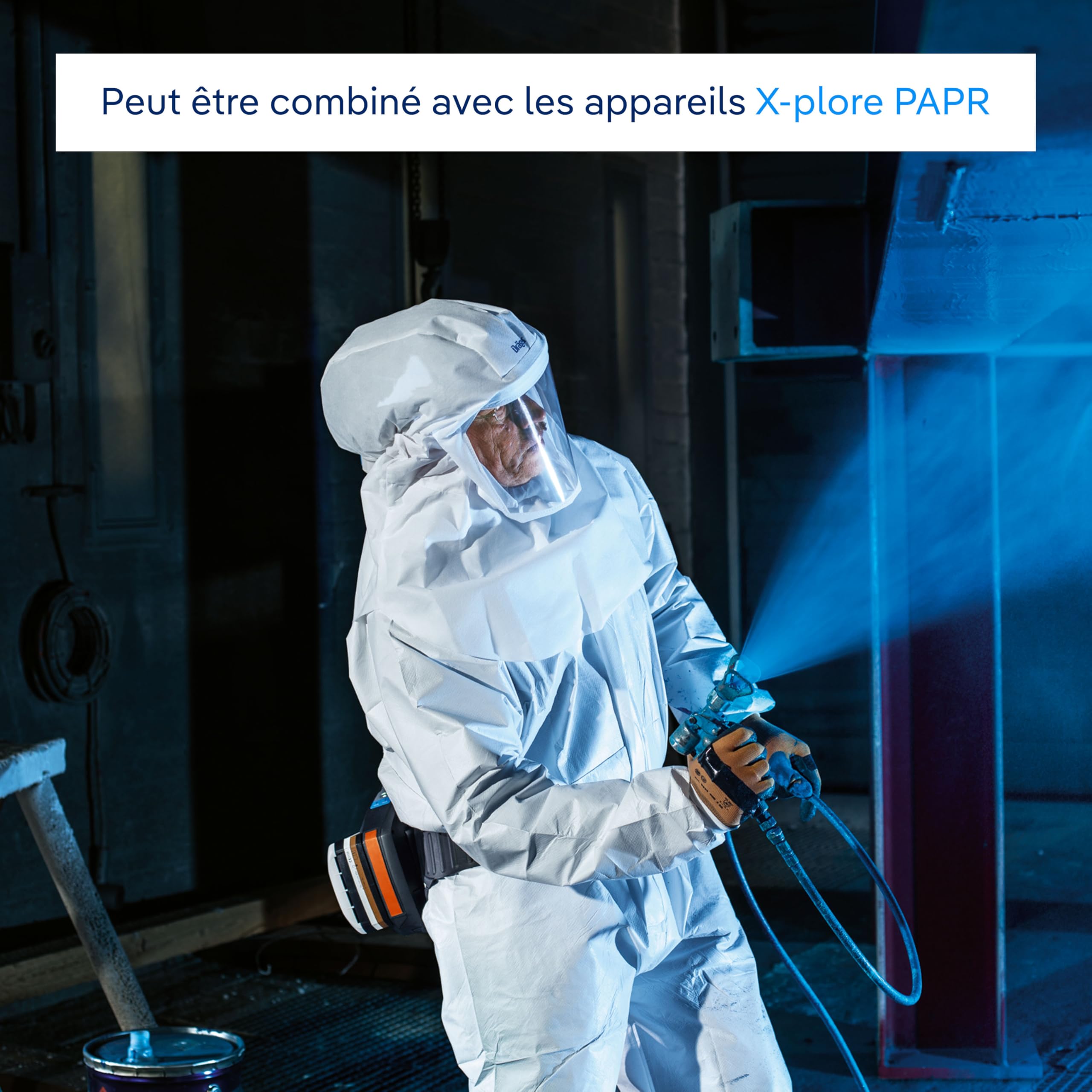 Dräger X-plore 8000 cagoule standard courte, cagoule interchangeable de niveau de protection TH3