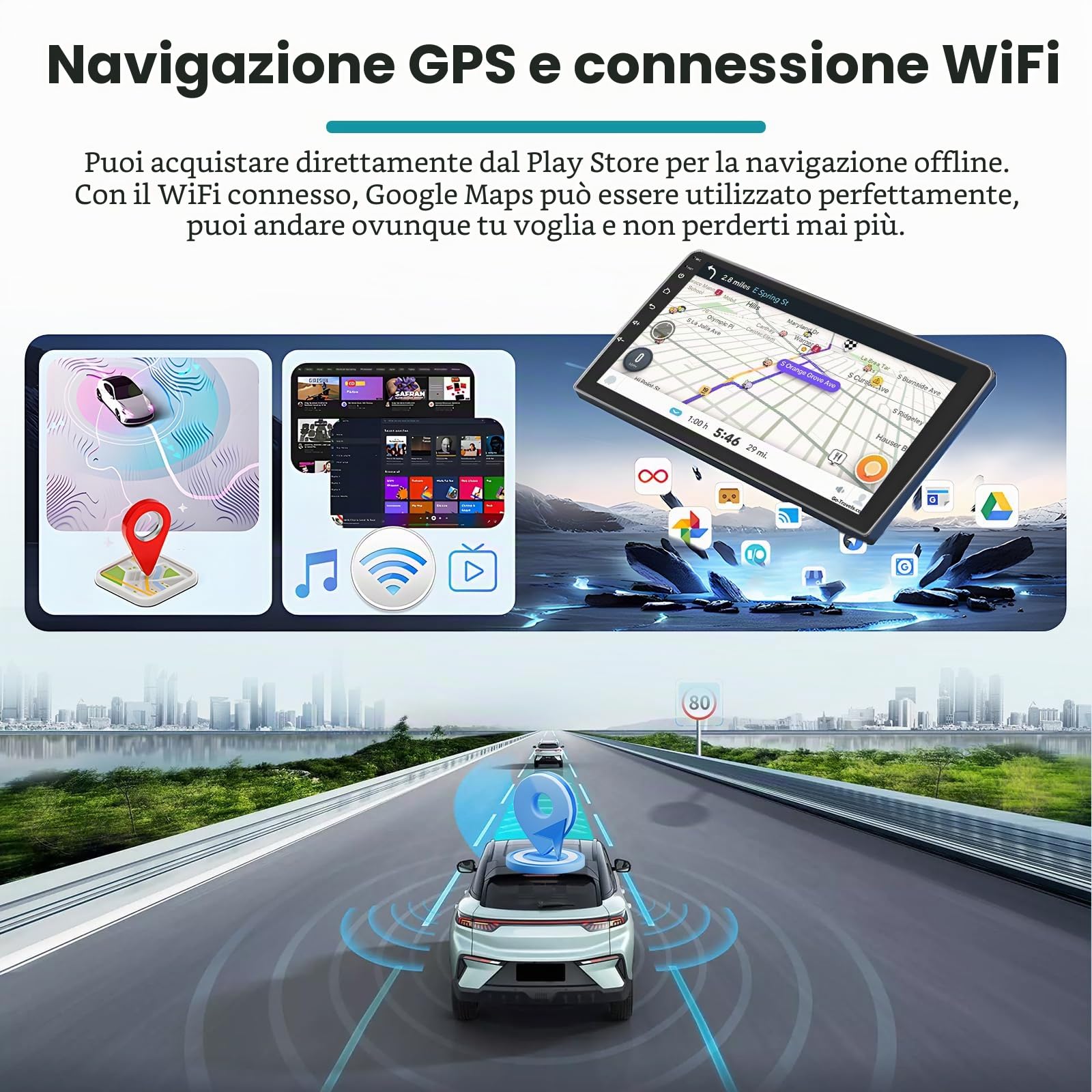Roinvou 2+64G Schermo Radio per Peugeot 107/Citroen C1/Toyota Aygo 2004-2014 Wireless CarPlay Android Auto, Android Autoradio 9'' Stereo Auto con WiFi GPS Bluetooth EQ FM/RDS SWC Telecamera Posteriore