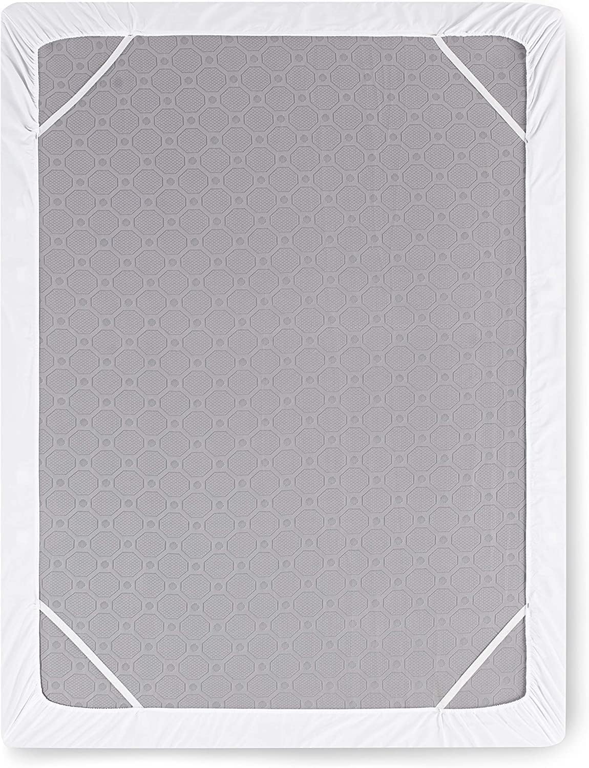 Clara Clark Stay Fitted Single Sheet, Fitted Sheet ONLY! Stay Fit on Mattress with Elastic Straps at Corners, Deep Pocket Fitted Sheet, Fits 18 to 24 Inch Mattress, King – Cream Beige