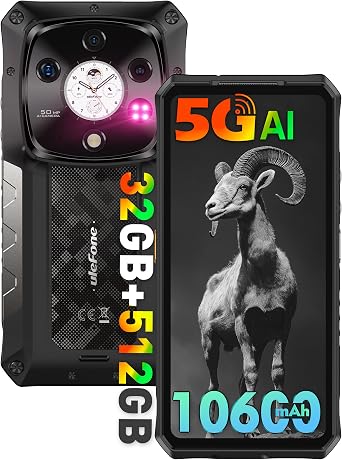 Ulefone Armor 28 Pro 5G AI Rugged Phone, 32GB16+16+512GB/2TB, MTK Dimensity 7300, 6.67" AMLOED Dual Screen, 64MP+50MP+50MP Real Camera, 10600mAh/120W, 50W Wireless Charging, Widevine L1, Android 15