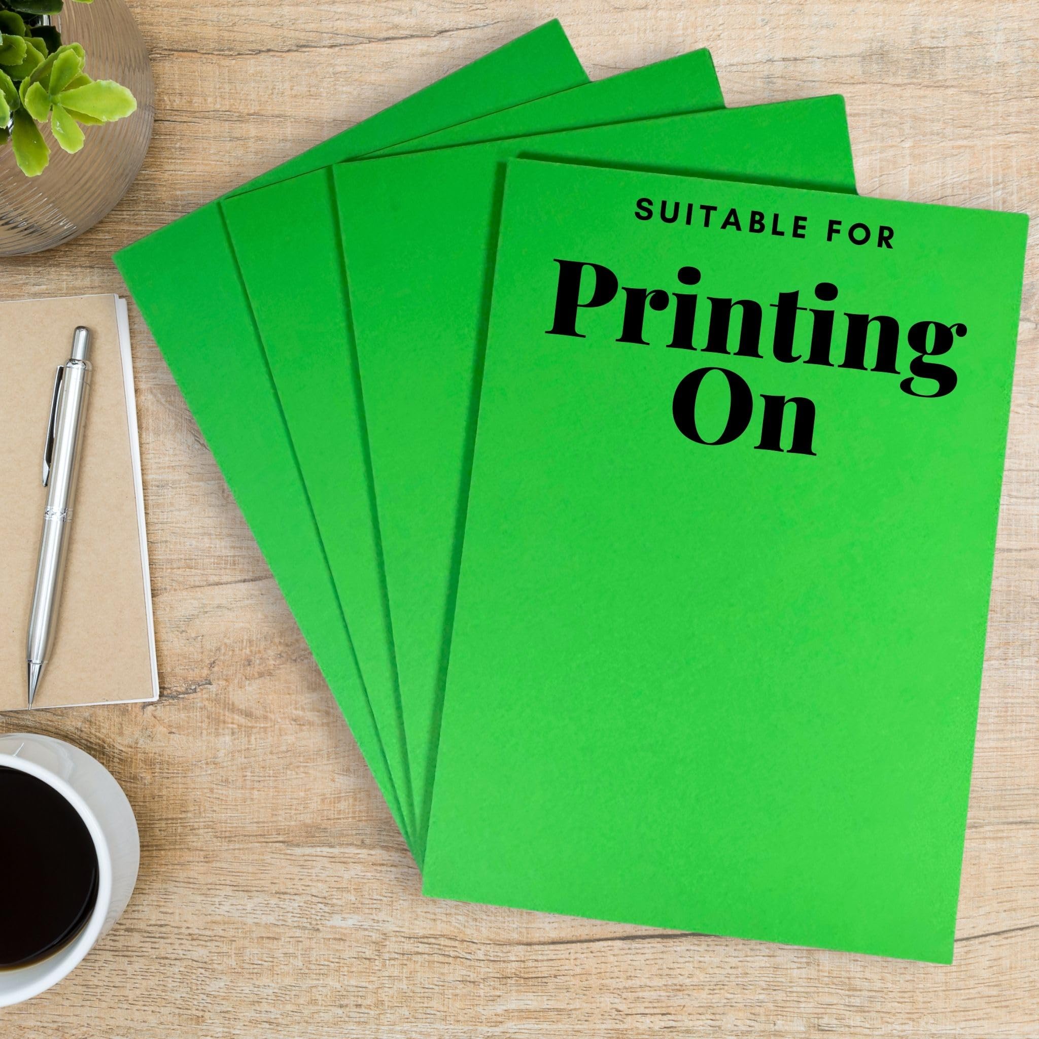 A4 groene kaart papier printer - 160gsm 40 vellen - gekleurde ambachtelijke kaart - geschikt voor ambachten, afdrukken, kopiëren, kopieerapparaten