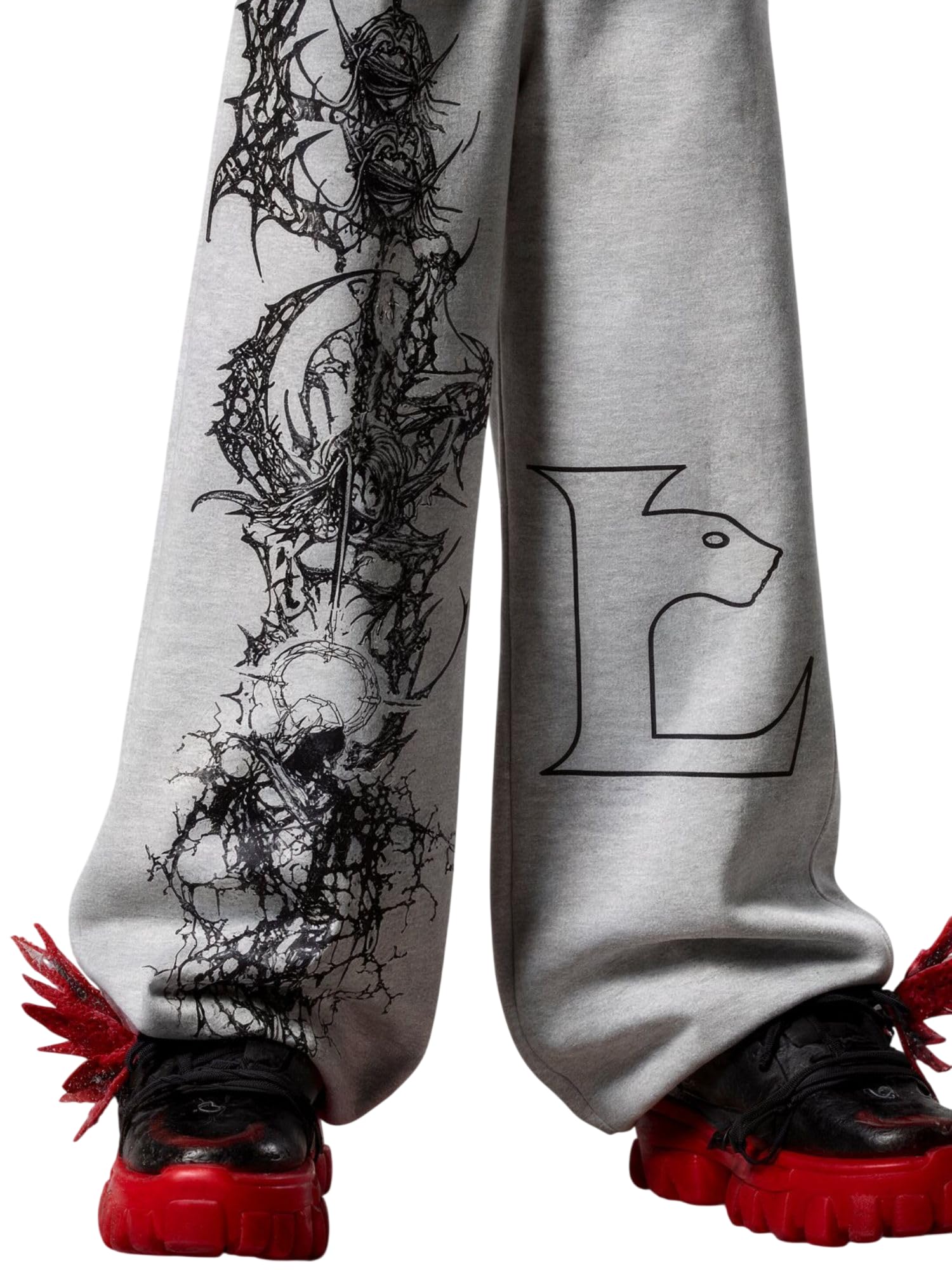Cotton Oversized Baggy Lower for Men | Relaxed Fit Wide Leg Lounge Joggers | Elastic Waist with Drawstring Track Pants | Casual Streetwear Sweatpants with Pockets-image-34