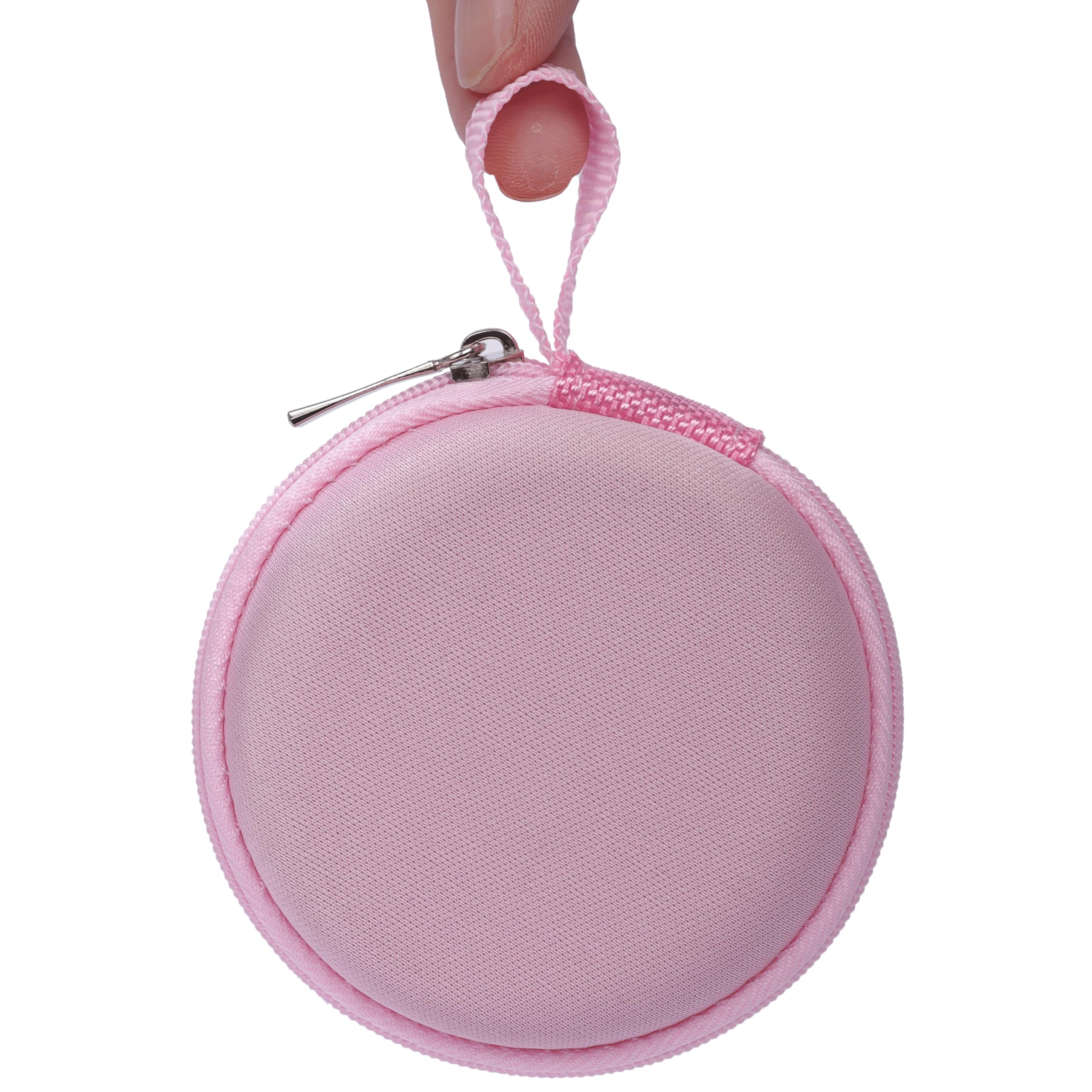 Ginsco Mini-Portable Hard Shell Earbuds Case for Apple EarPods Headphones USB-C Wired Ear Buds/Samsung Galaxy Wired Earbuds/JBL Endurance Run 2, Travel Case for Earphones and Earplugs (Pink)