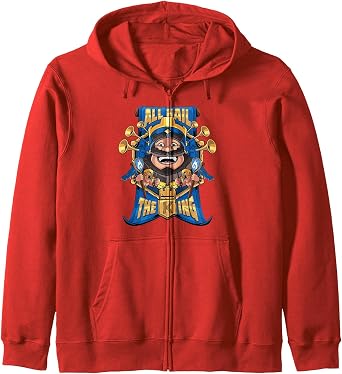 Clash Royale All Hail The King Epic Royal Portrait Zip Hoodie