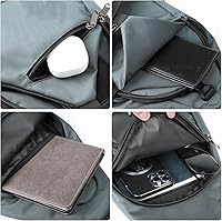 Vista 17 de AMJ Bolso bandolera para hombres y mujeres, mochila de hombro casual, mochila de pecho para senderismo y viajes
