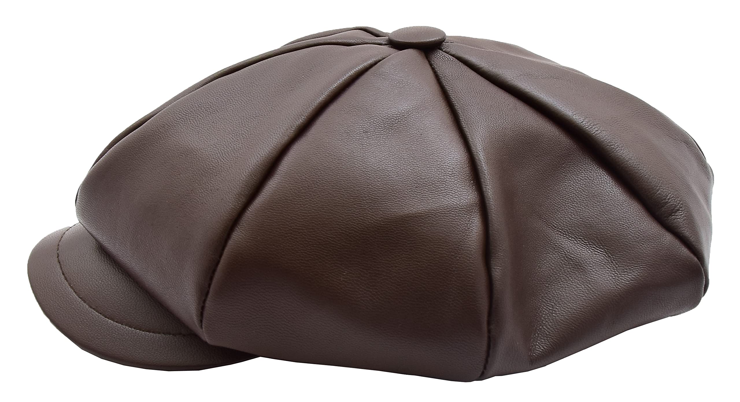 A1 FASHION GOODS Gorra de cuero suave para mujer, estilo panadero, color negro, marrón, rojo y blanco