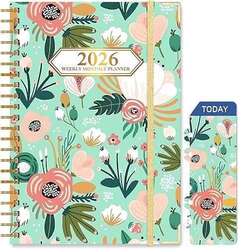 Miniatura 1 de Agenda mensual 2025-2026, de julio de 2025 a junio de 2026, agenda semanal y mensual de 6.5 x 8.5 pulgadas con pestañas de página, calendario de