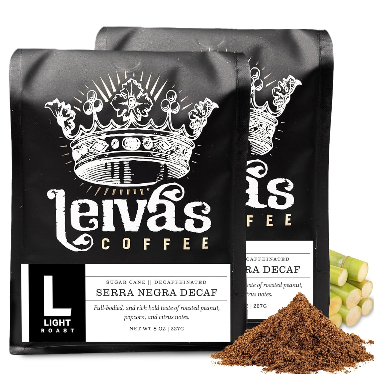 LEIVA'S COFFEE - Ground Decaf - Serra Negra - Sugar Cane Process - Single-Origin Guatemalan - Smooth & Rich Flavor - 8oz
