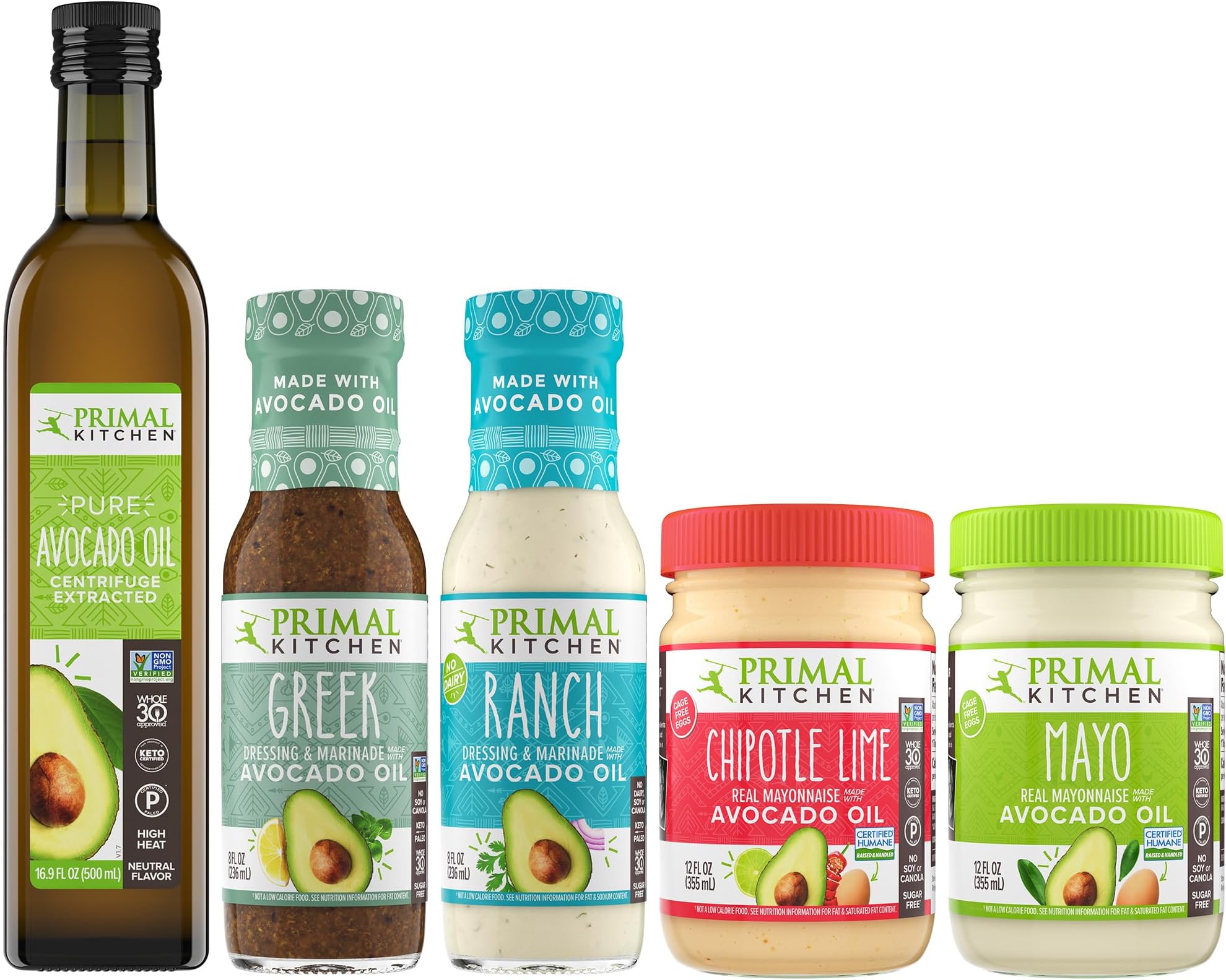 Starter Kit, Extra Virgin Avocado Oil | Mayo & Salad Dressings | Whole30 Approved | Paleo Friendly | Keto Certified | 5 Count
