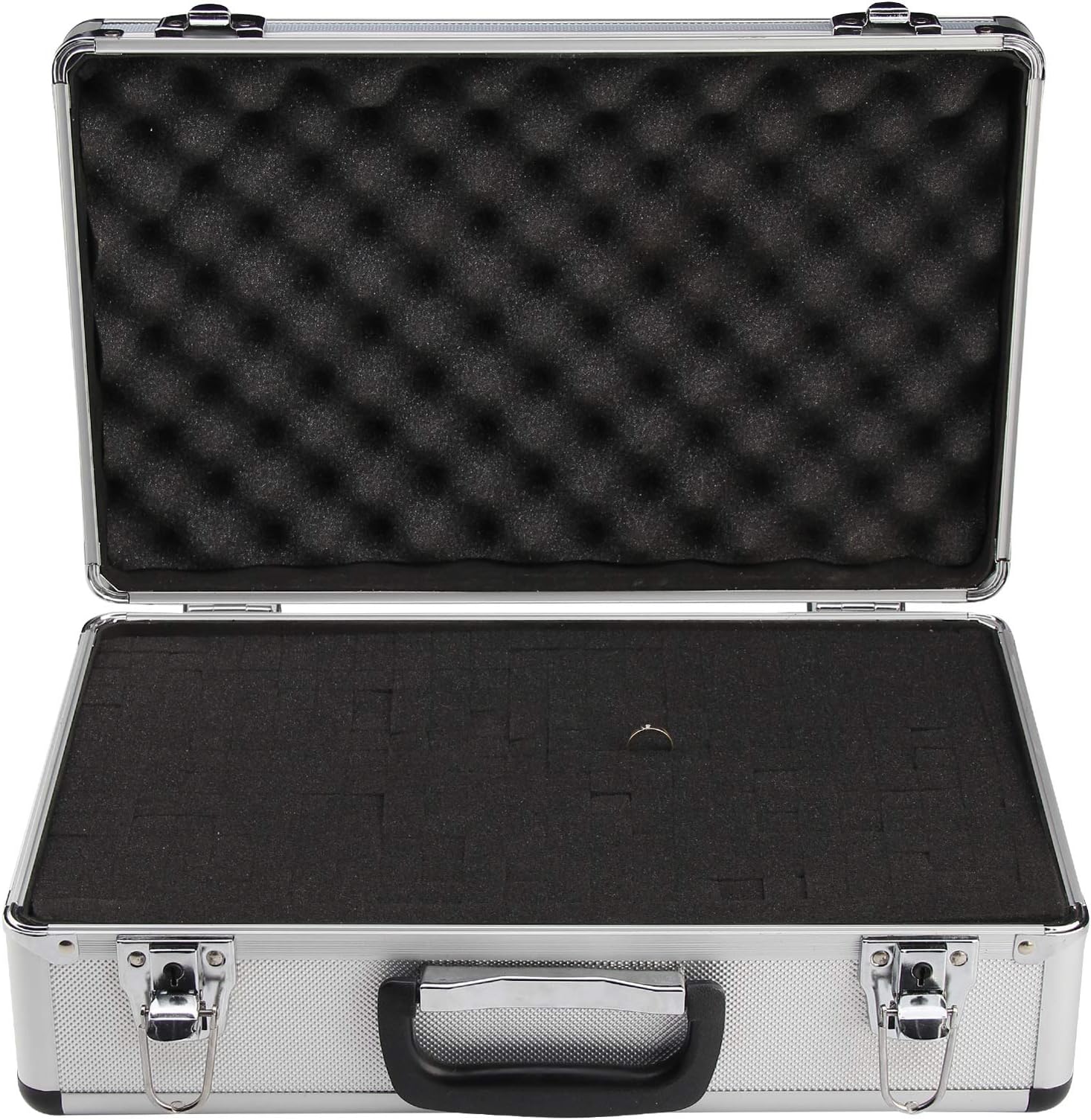 Flight Case Large Hard Aluminium Flight Case Lockable Key Camera Storage Box 400x240x125 mm