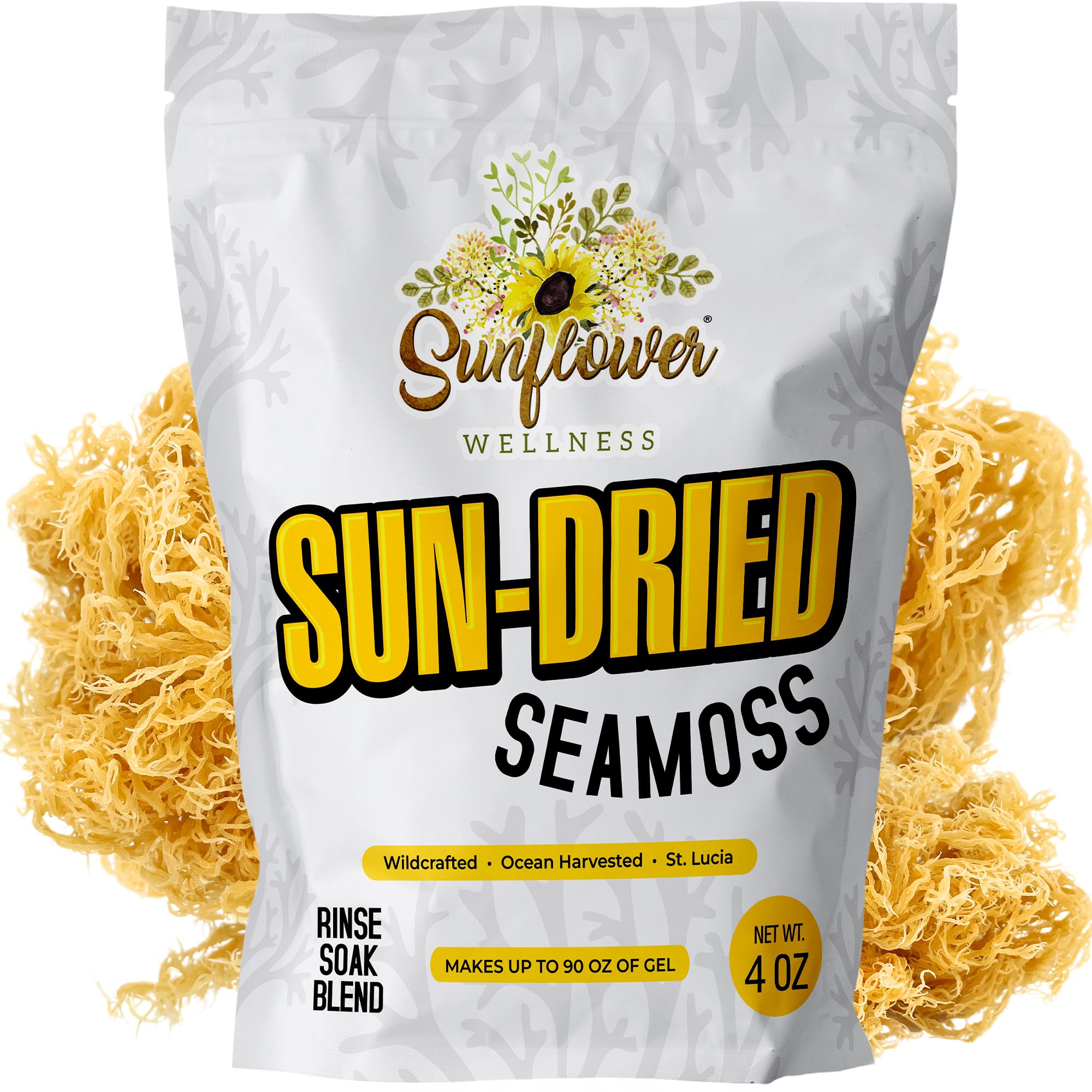 Amazon.com : Raw Wildcrafted Gold Sea Moss | Sun-Dried from St