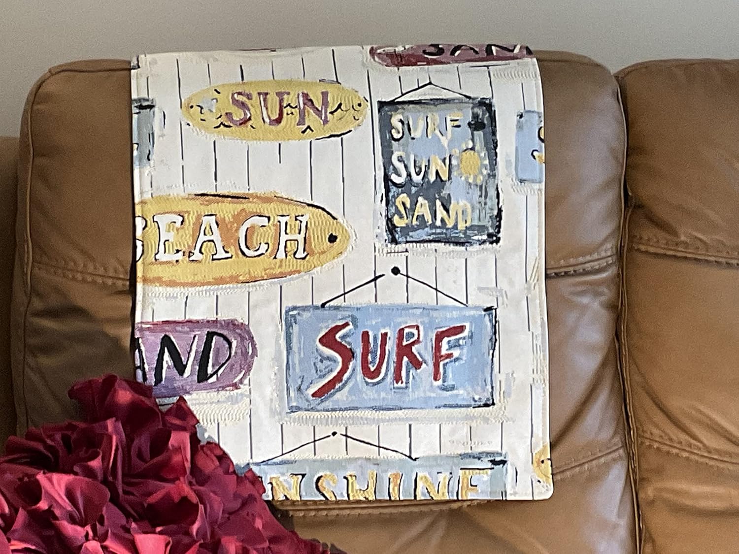 Headrest Cover for Furniture slipcovers headrest for recliners headrest for RV Furniture Protectors Sofas loveseats Theater Chairs Office Chairs recliners RV's Beach (Beach Theme)