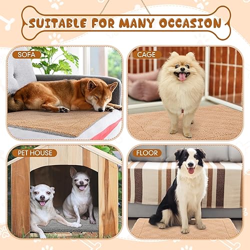 Miniatura 5 de Novabright Paquete de 3 camas autocalentables para gatos de 17 x 22 pulgadas, tapete autocalentable para perro, refleja el calor corporal,