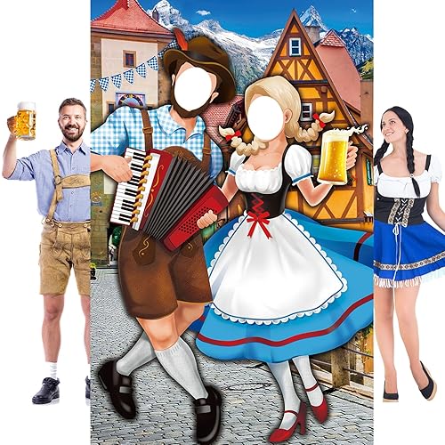 Tudomro Oktoberfest Couple Photo Door Banner Party Decorations 6 x