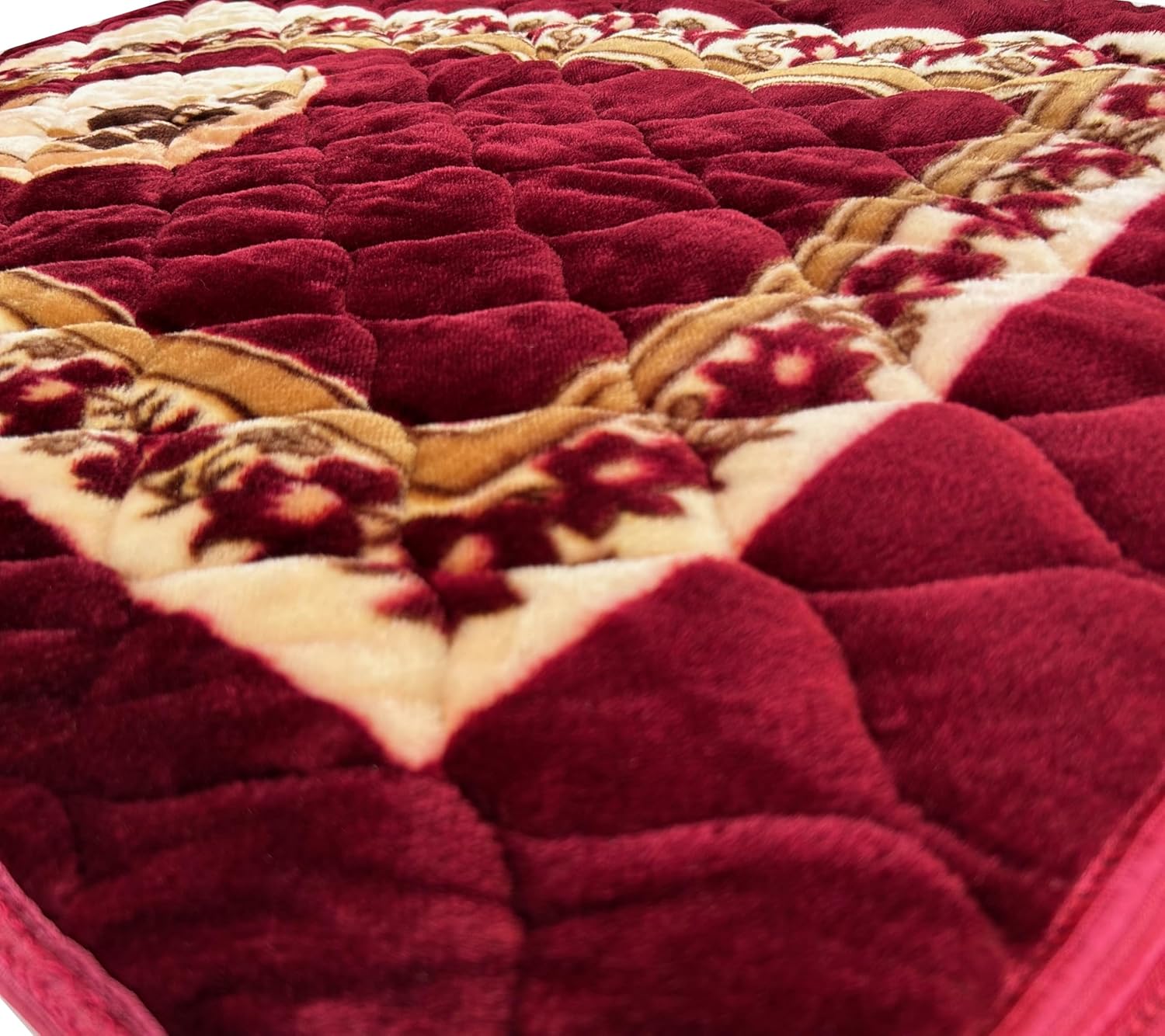 Prayer Rug Muslim Prayer Mat Islamic - Very Thick Prayer Rug Sajadah for Men Women with Islam Prayer Beads for Eid Travel Ramadan, Soft and Luxury (RED)