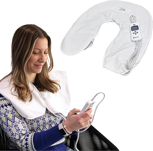 BodyMed Almohadilla térmica digital húmeda con almohadilla térmica de apagado automático para cuello y hombros, dolor de espalda y alivio del dolor