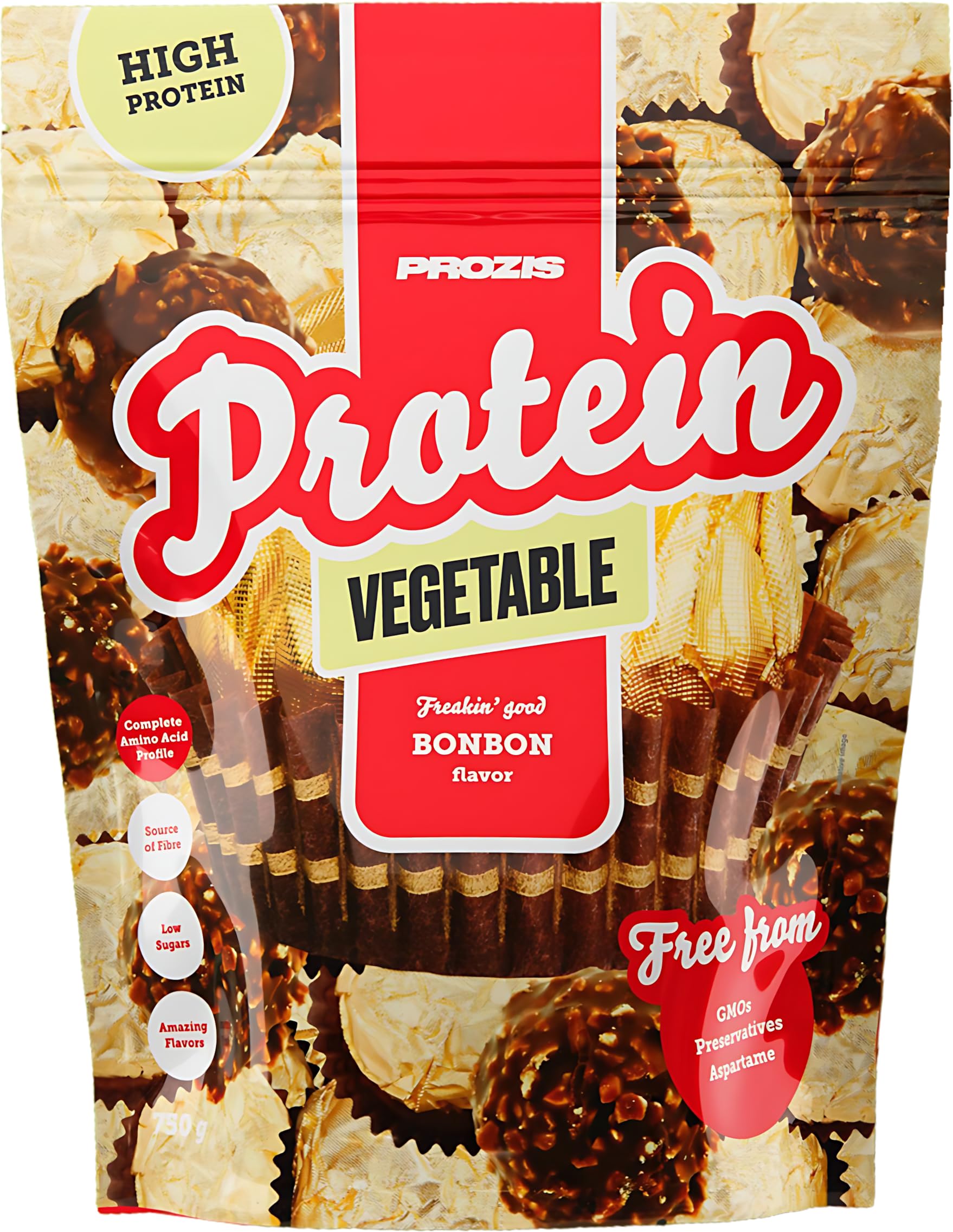 Prozis Protein Vegetable 750 gr - proteine vegetali soia, canapa, piselli, riso (bonbon cioccolato)