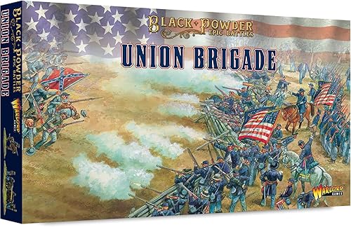 Warlord Black Powder Epic Battles Brigada de la Unión de la Guerra Civil Estadounidense - Miniaturas de mesa de plástico pintable en miniatura