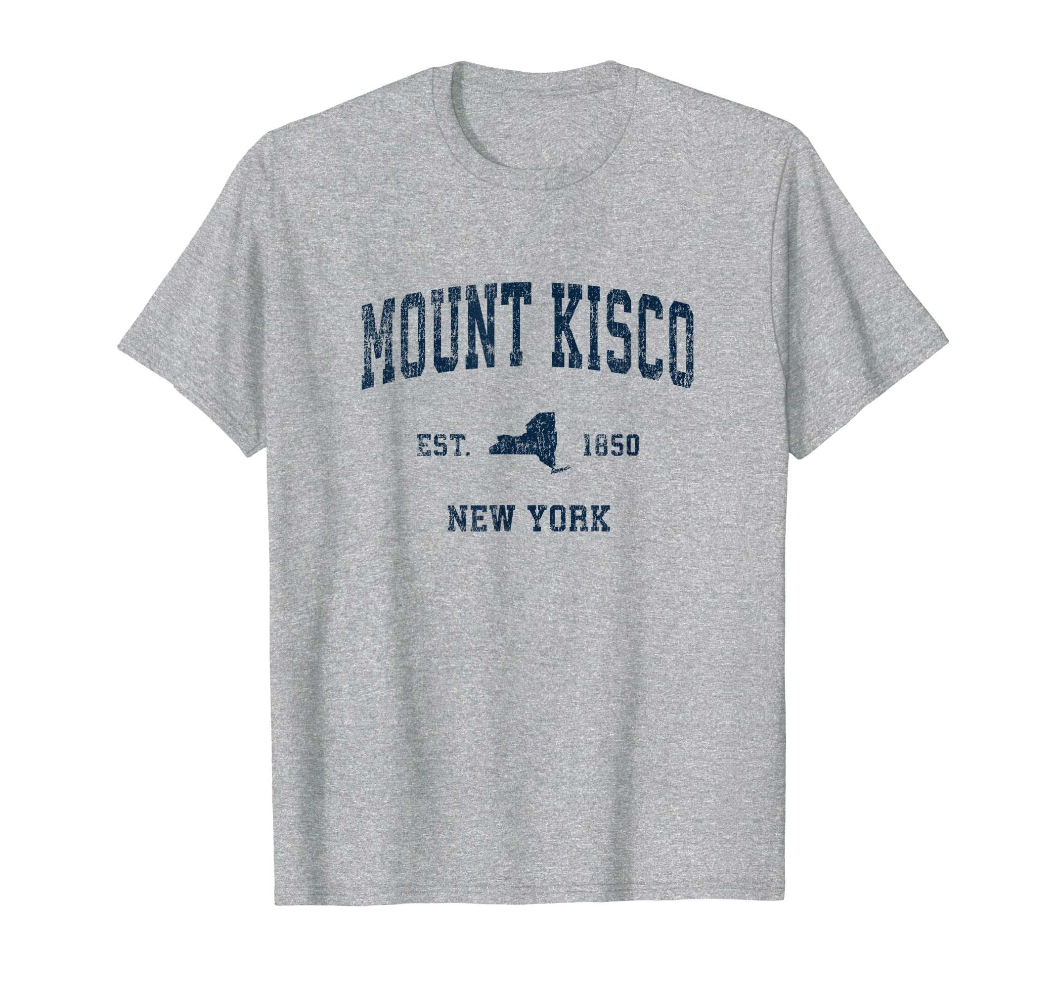 Mount Kisco New York NY Vintage Sports Design Navy Print T-Shirt