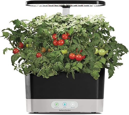 Miniatura 2 de AeroGarden Cosecha con kit de cápsulas de semillas de hierbas gourmet - Jardín interior hidropónico negro Negro, Verde salvia, Blanco