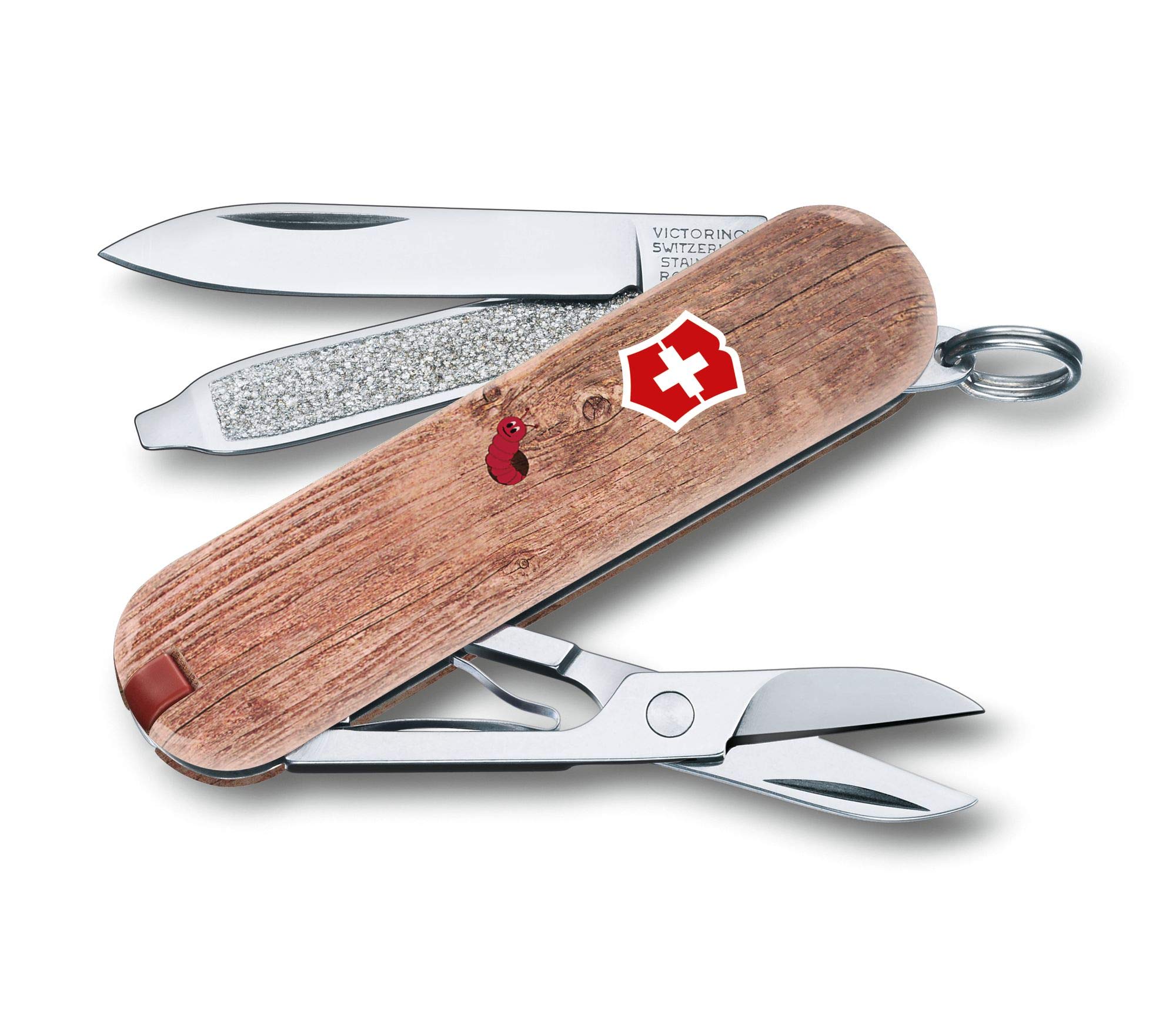 Victorinox Adultes Classic, 58 mm, Woodworm Couteau de Poche, Non renseigné, One Size