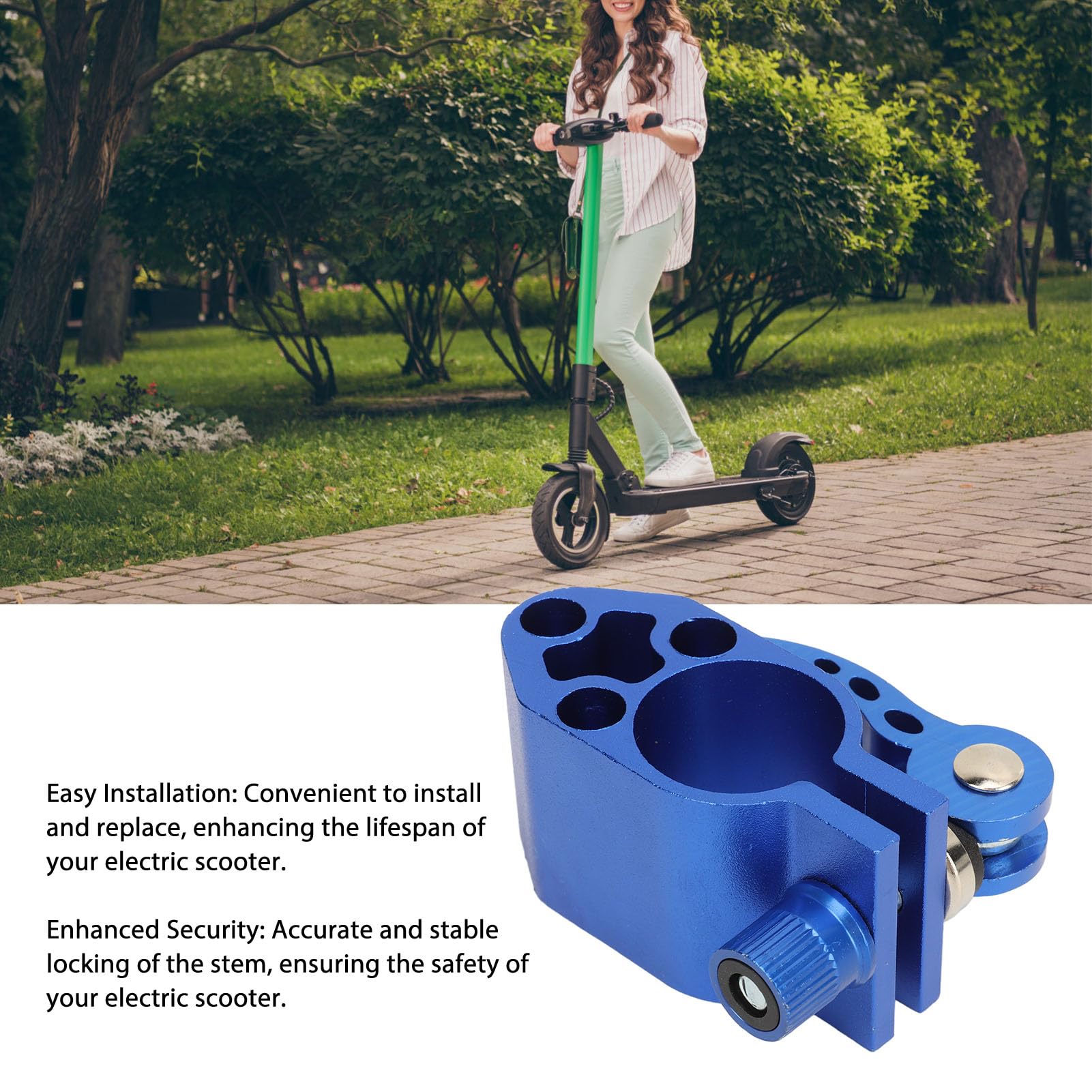 LUCK4U Electric Scooter Ring Buckle Front Round Locking Ring Compatible Scooter