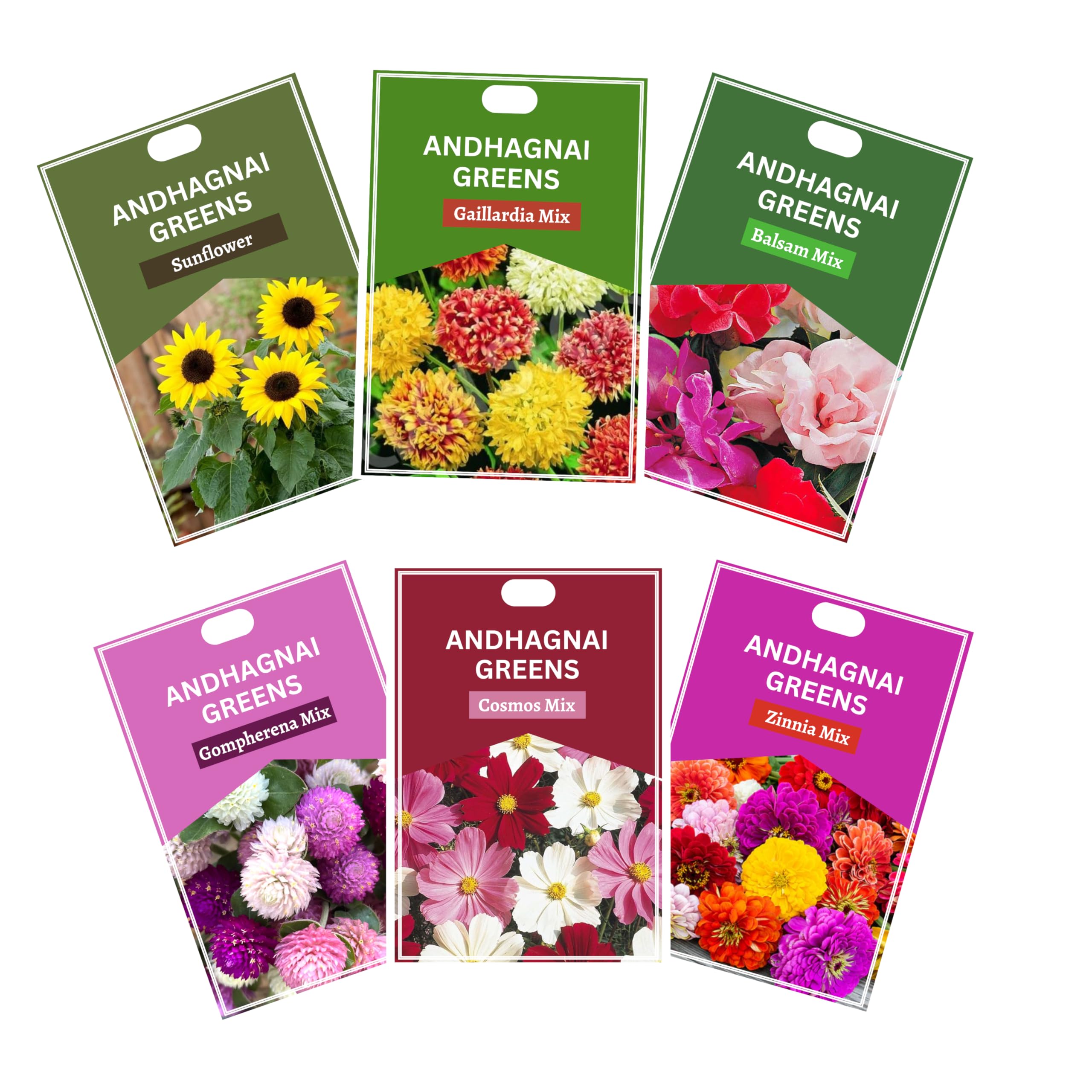 ANDHAGNAI GREENS Summer Flowers Seeds Cosmos, Balsam, Gomphrena, Gaillardia Double Mix, Sunflower and Zinnia Mix 6 Summer Flower Seeds Combo for Home Gardening 300+ Seeds (B0D41KNQV1) Amazon Price History, Amazon Price Tracker