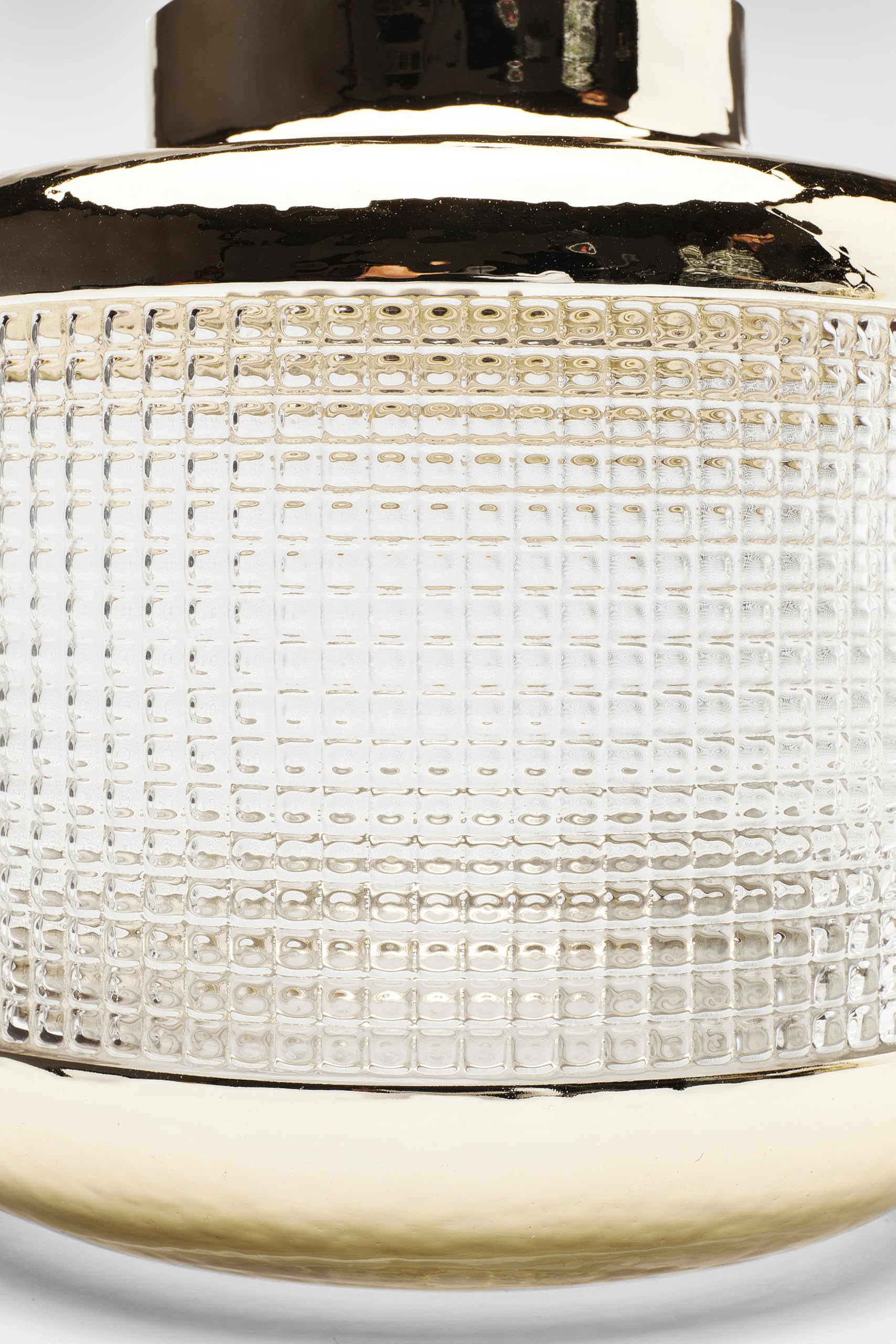 Kare Desing Vaso La Noble, vetro trasparente/oro, fatto a mano, vaso per fiori, decorazione casa elegante/matrimonio/ceremonie, 19x20x20cm | Vetro, fatto a mano, design elegante, decorazione ceremonie, consolle