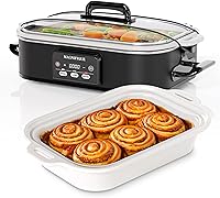 Vista 1 de Magnifique Olla de Cocción Lenta Digital de 4 Cuartos, Utensilios de Cerámica Premium para Horno, Fuente de Hornear Apta para Lavavajillas, Negro