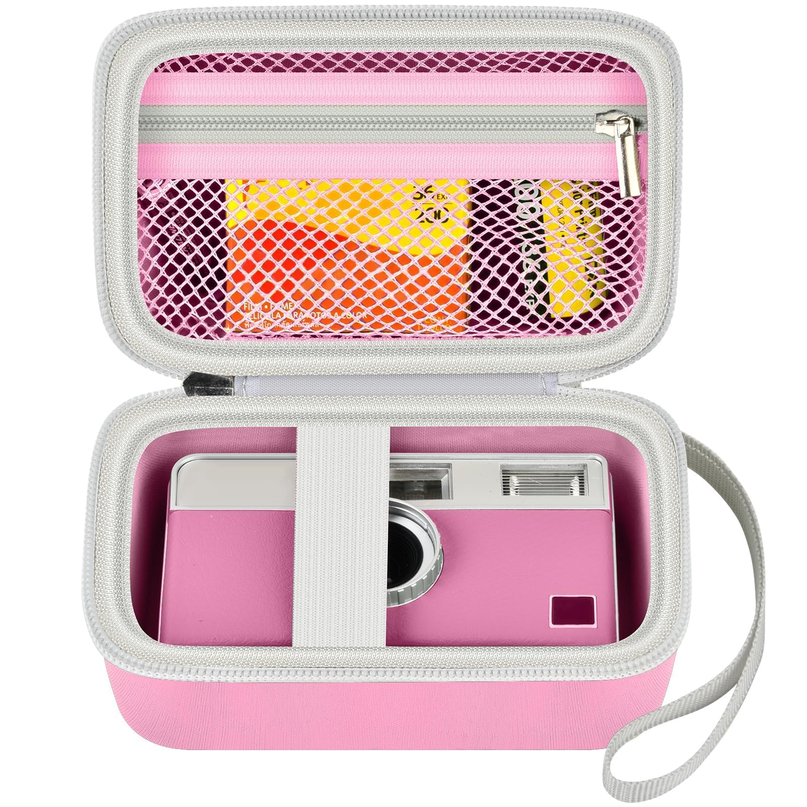 Digital Camera Case Compatible with KODAK EKTAR H35 H35N Half Frame Film Camera, Storage Holder Organizer for Kodak Ultra F9 M35 M38 Paper Shoot kamera, 35mm Film Rolls (Box Only) -Pink