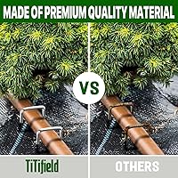 Vista 4 de Paquete de 100 grapas de jardín galvanizadas de 4 pulgadas, estacas de jardín antioxidantes, pasadores de paisaje para tela de barrera de malezas