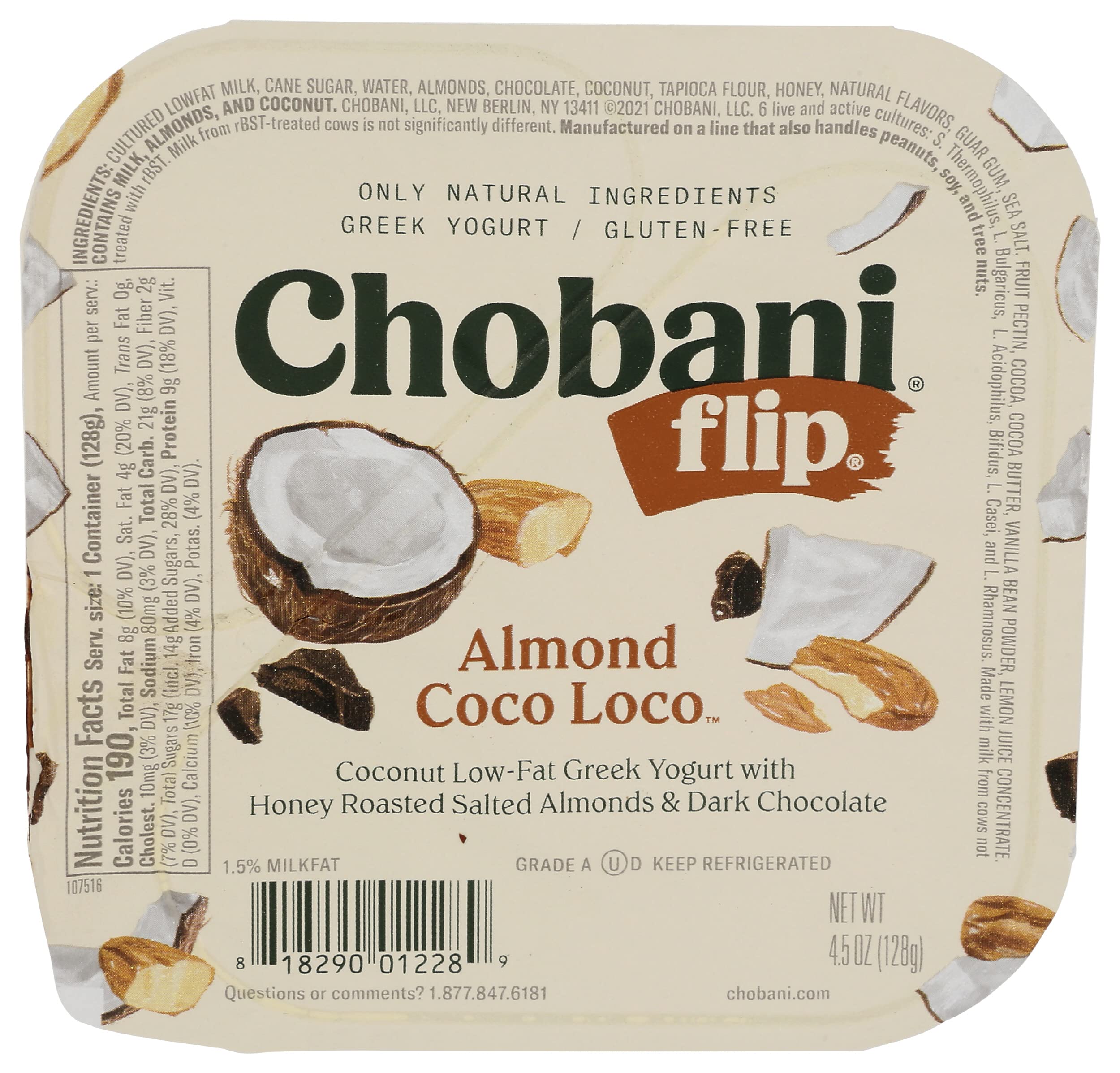 coco Amazon.com: Chobani® Flip® Low-Fat Greek Yogurt Chocolate Almond